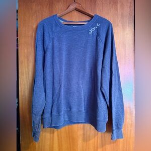 Blue Crewneck ‘LOVE’ Sweater from AEO